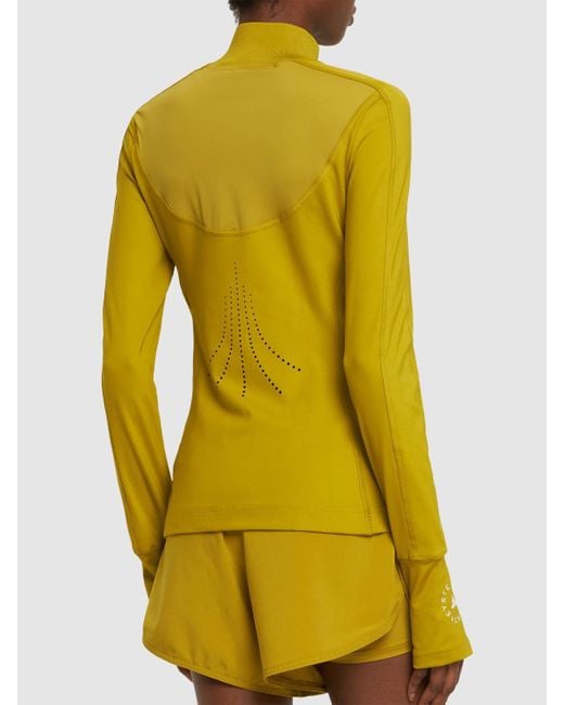 Adidas By Stella McCartney Yellow Long-Sleeve Mid-Layer Top