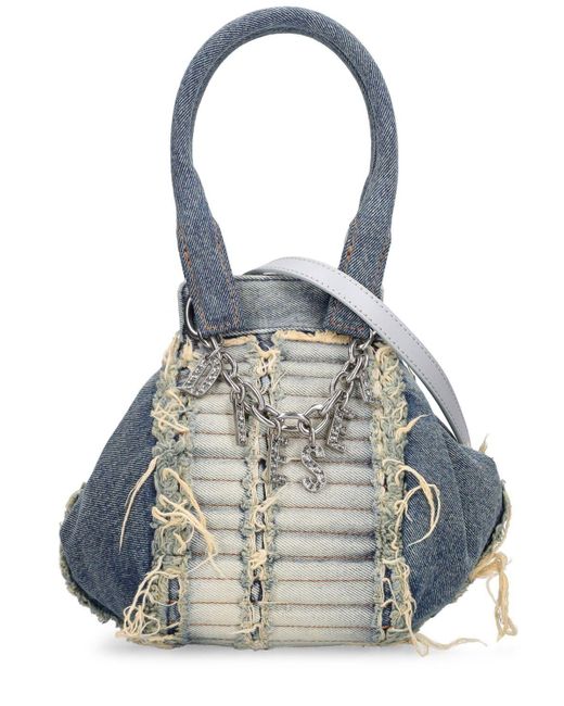 DIESEL Xs Dvina Chain Denim Bag in Blue Lyst