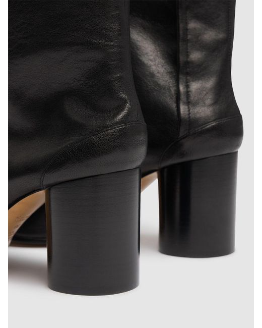 Maison Margiela 80Mm Tabi Vintage Leather Ankle Boots in Maison Margiela 80Mm Tabi Vintage Leather Ankle Boots in