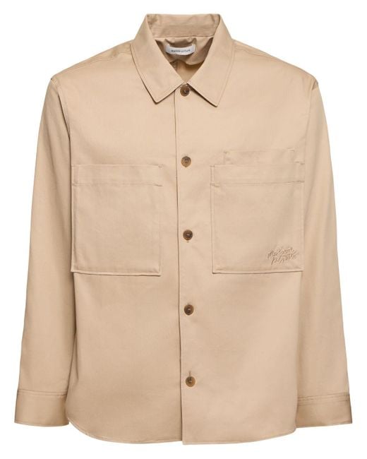 Maison Kitsuné Natural Cotton Comfort Fit Overshirt for men