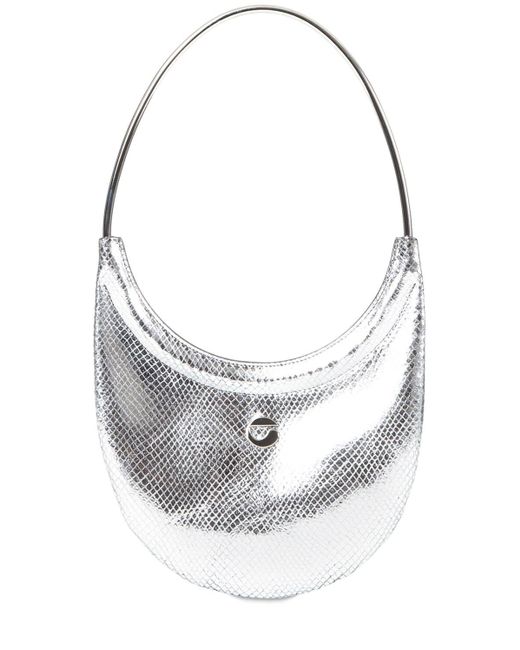 Coperni White Ring Swipe Leather Shoulder Bag