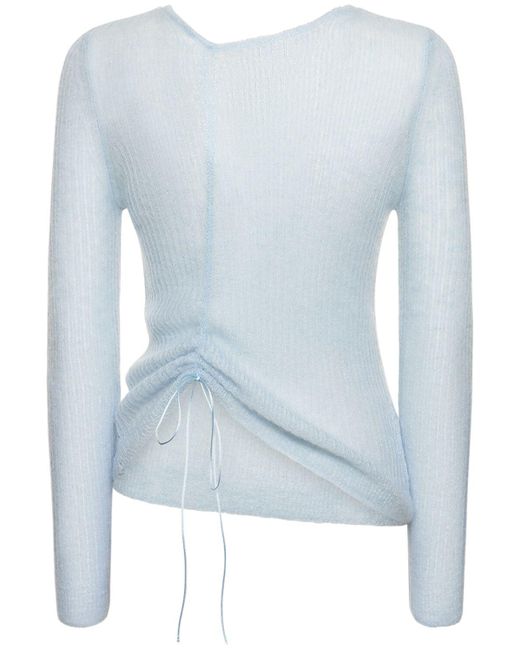 CECILIE BAHNSEN Blue Ussi Venus Mohair Blend Sweater
