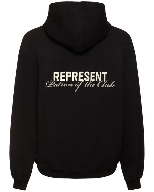 Represent Black Patron Of The Club Hoodie for men