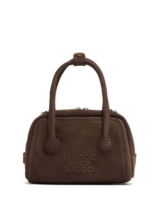 MARGE SHERWOOD Mini Soft Tote Nubuckトップハンドルバッグ Brown