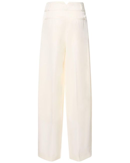 Altuzarra White Hose Aus Enverssatin "tyr"