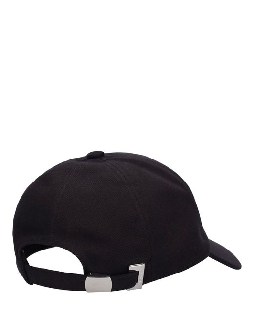 Gorra de baseball de algodón con logo Balmain de hombre de color Black