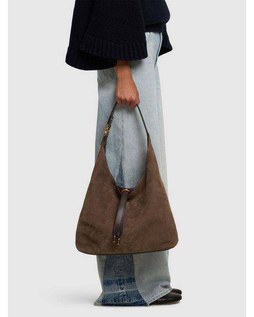 Chloé Brown Marcie Nubuck Leather Tote Bag Flannel Unique