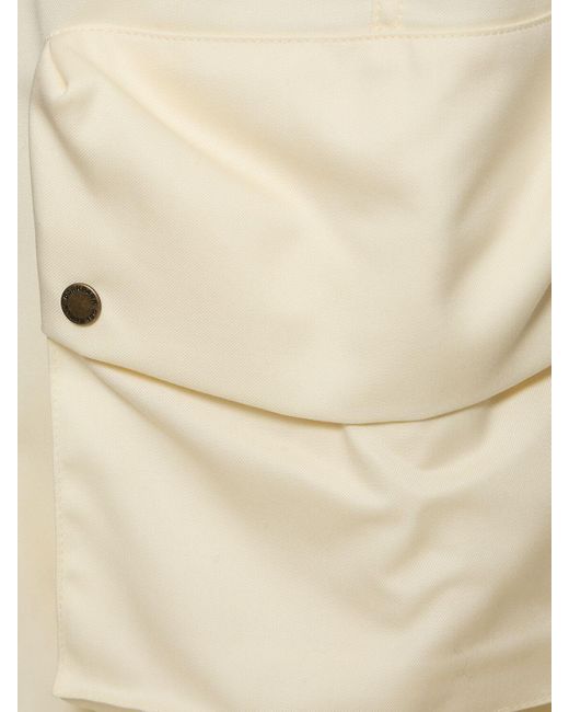 DARKPARK Blair Wool Wide Cargo Pants in Natural Lyst