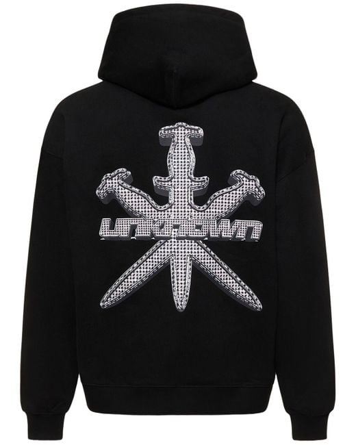 Unknown Black Iced Out Style dagger Hoodie for men