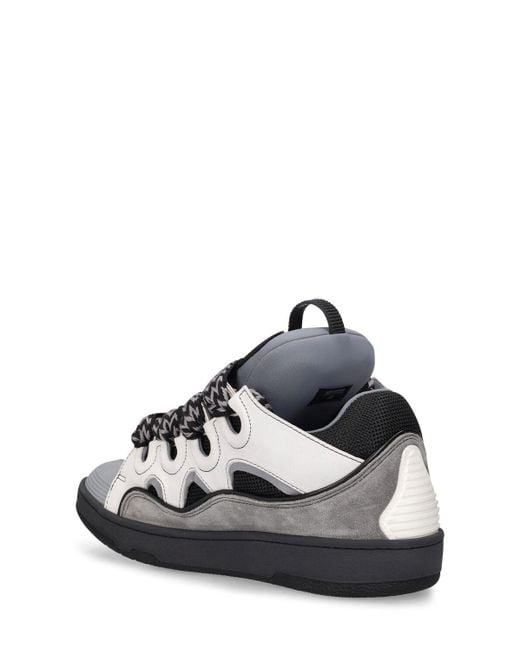 Lanvin Black Curb Leather Sneakers