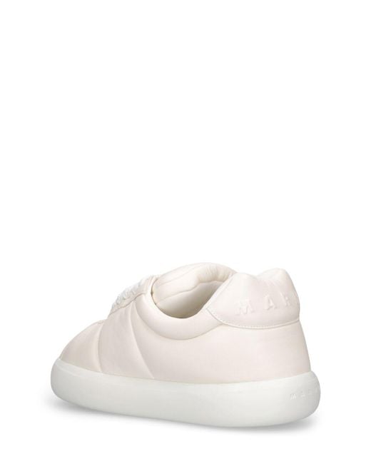 Low top sneakers chunky in pelle morbida di Marni in Natural da Uomo