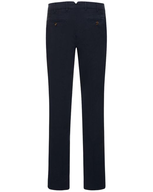 Brunello Cucinelli Hose Aus Baumwollgarbadine in Blue für Herren