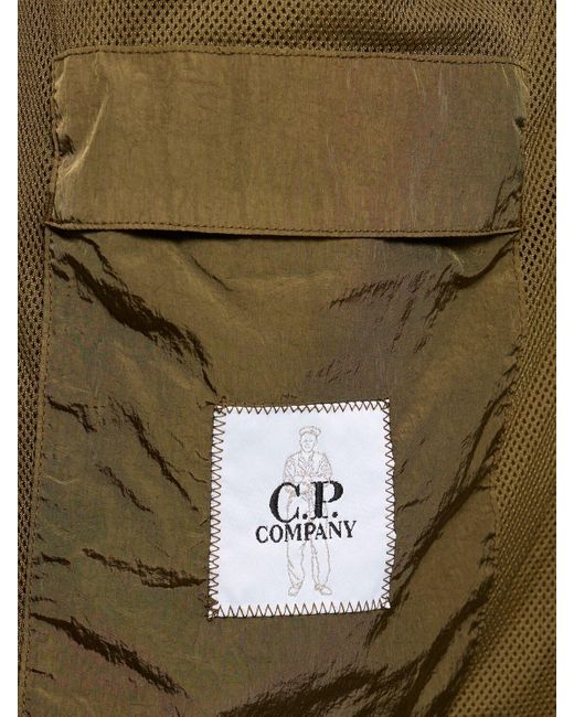 C P Company Green Chrome-R Breast Pocket Overshirt for men