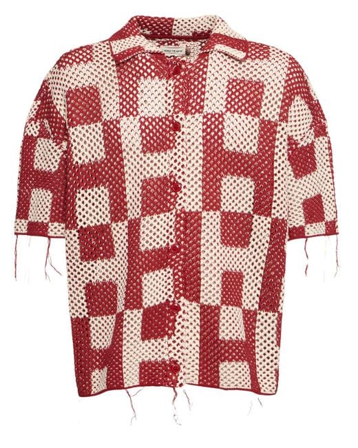 Honor The Gift Red 's Crochet Short Sleeve Shirt