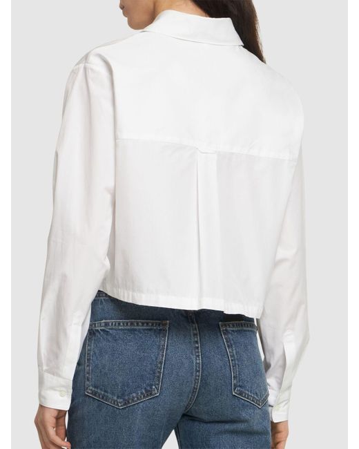 Aspesi White Cotton Poplin Shirt W/ Breast Pocket