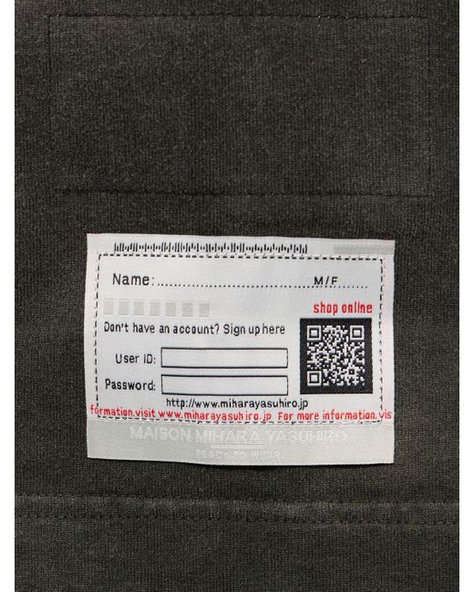 Maison Mihara Yasuhiro T-shirt Aus Baumwolljersey Mit Sonnendruck in Gray für Herren