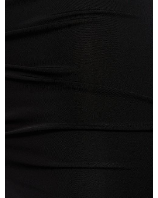 Nensi Dojaka Black Asymmetrisches Kleid Mit Übergroßen Ärmeln
