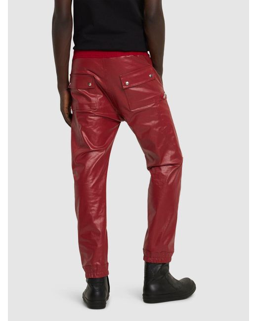 Pantalones cargo de algodón Rick Owens de hombre de color Red