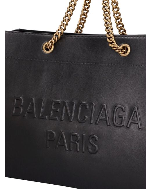 Borsa shopping grande duty free in pelle di Balenciaga in Black