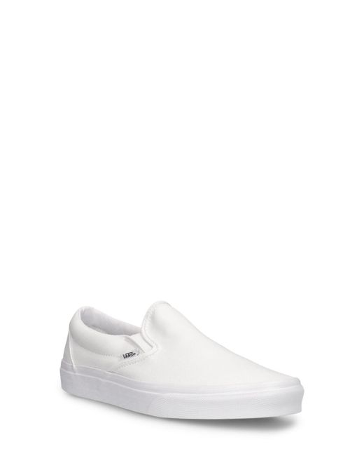Vans White Classic Slip-on Sneakers for men