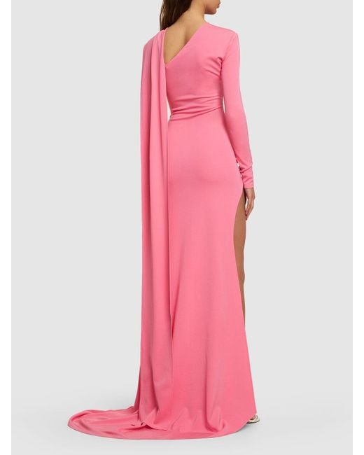 Vestido drapeado asimetrico David Koma de color Pink