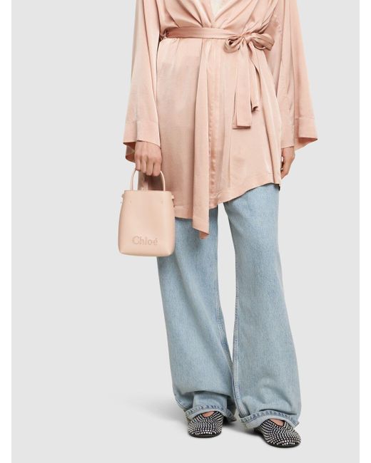 Chloé Pink Chloé Sense Leather Top Handle Bag