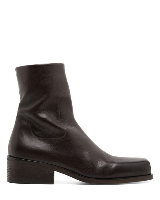Marsèll Brown Cassello Leather Ankle Boots for men