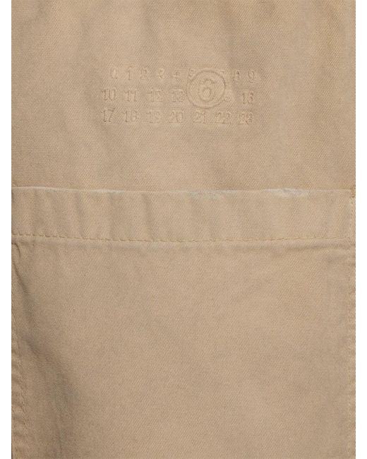 MM6 by Maison Martin Margiela Herren Hose Aus Baumwollgabardine in Natural für Herren