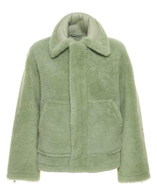 Jacquemus Le Manteau Pastre Oversize Fur Jacket in Green | Lyst Canada