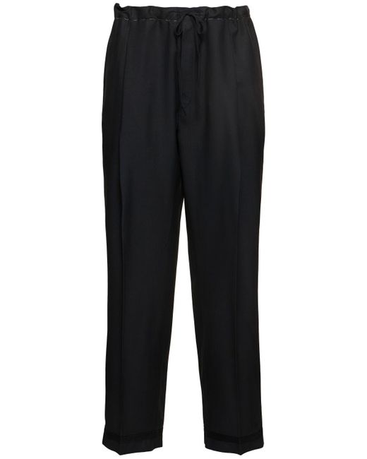 Maison Margiela Herren Hose Aus Wolle Und Mohair in Black für Herren