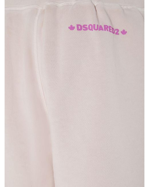 DSquared² White Relaxed Cotton Sweat Shorts for men