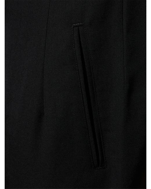 Veste asymétrique en gabardine de laine Yohji Yamamoto en coloris Black