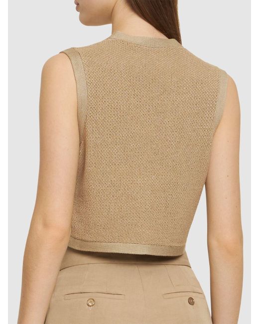 Ralph Lauren Collection Natural Silk Tweed Vest