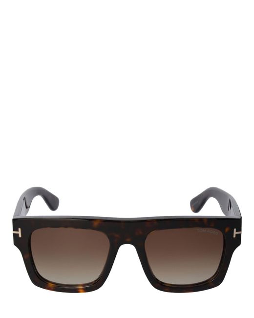 Tom Ford Black Fausto Squared Eco-acetate Sunglasses