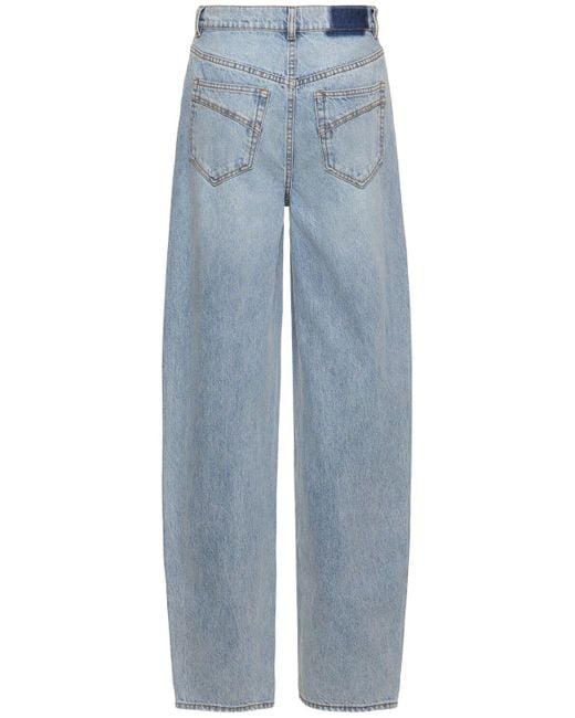Zimmermann Blue Natura Oversize Cotton Barrel Jeans