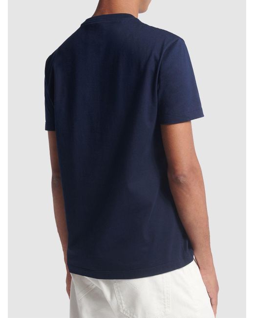 Versace T-shirt Aus Baumwolljersey Mit Medusendruck in Blue für Herren