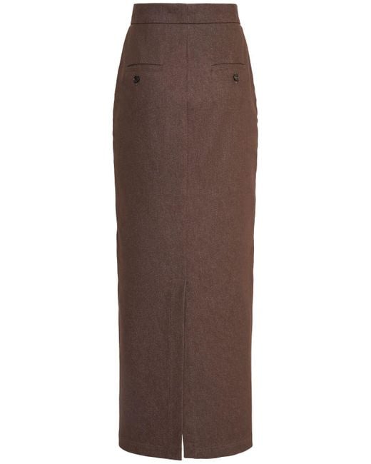 Max Mara Pianosa デニム風スカート Brown