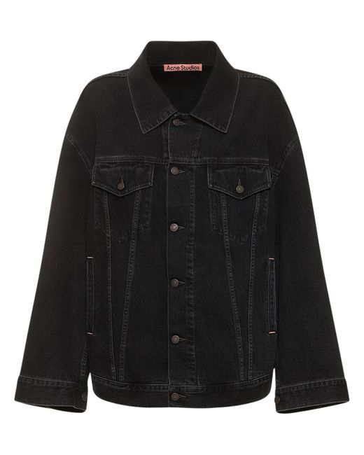 Acne Black Morris Cotton Denim Oversize Jacket