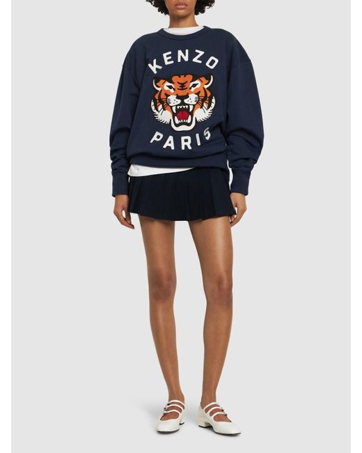 KENZO Blue Ovesized Sweatshirt "lucky Tiger"