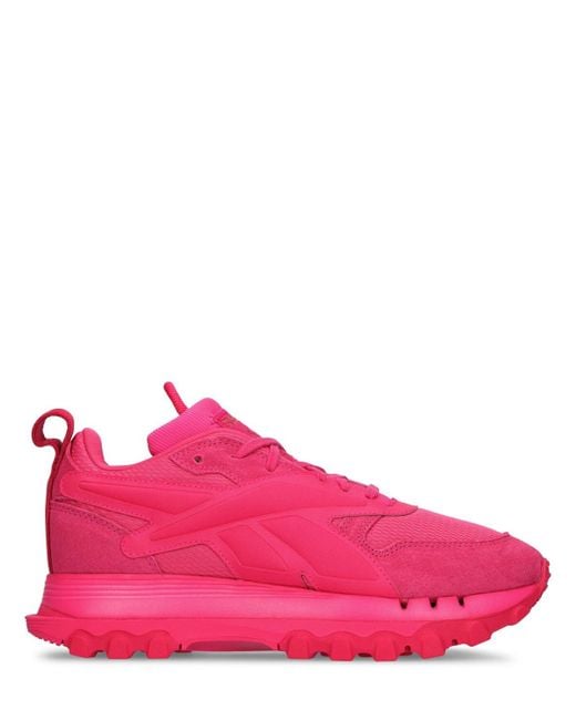 Reebok Pink Cardi B V2 Classic Leather Sneakers