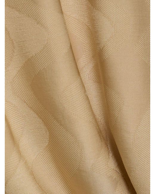 Robe longue en jacquard de viscose sans manches Giorgio Armani en coloris Natural