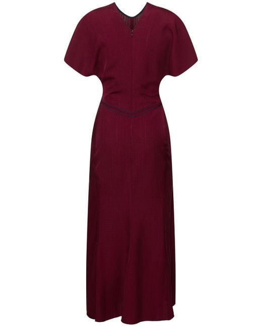 Victoria Beckham Red Long Burgundy Sm Dress