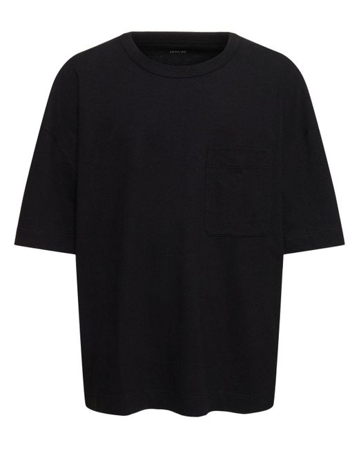 メンズ Lemaire Boxy コットン&リネンtシャツ Black