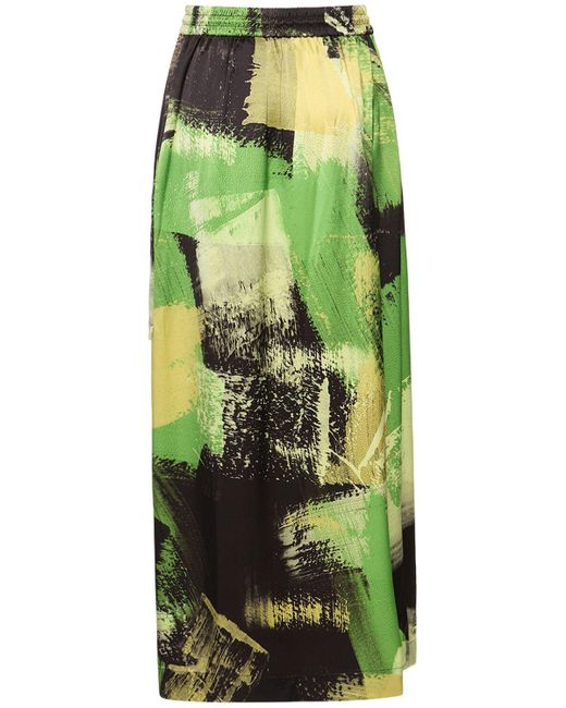 Y-3 Green Tech Printed Midi Skirt