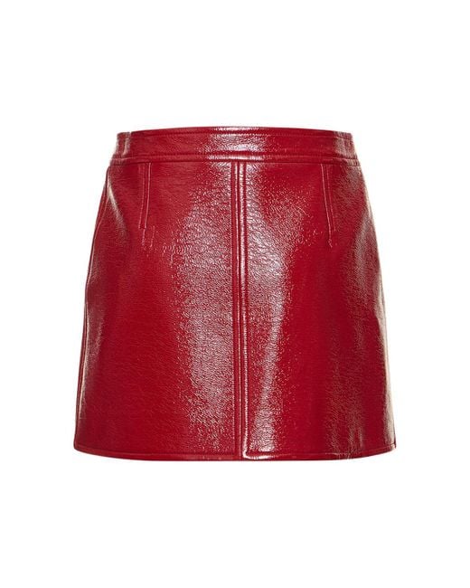 Courreges Red Vinyl Mini Skirt