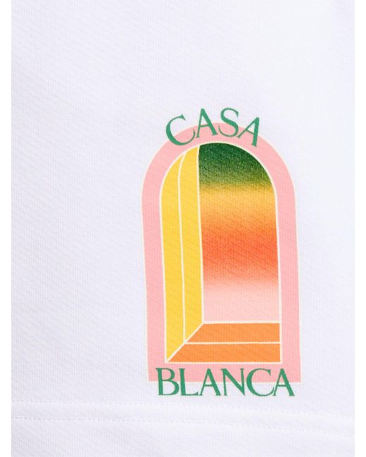 Casablancabrand Hoodie Aus Bio-baumwolle "gradient Arch" in White für Herren