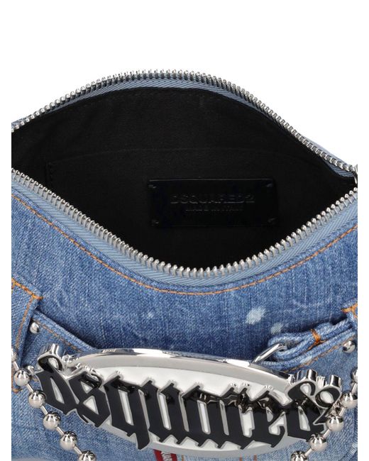 DSquared² Blue Gothic Shoulder Bag