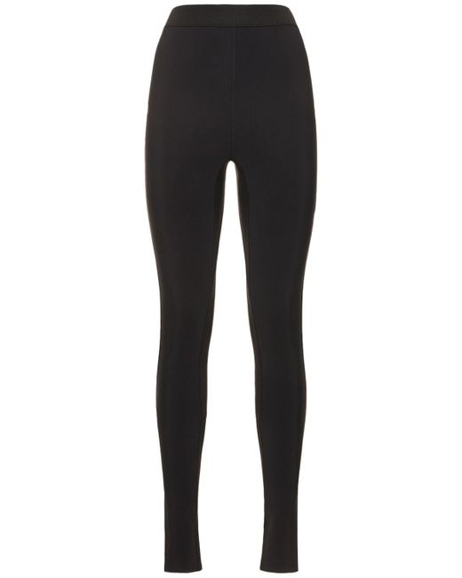 Bonded high waist leggings di Wardrobe NYC in Black