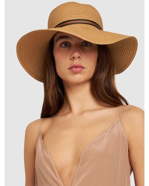 Borsalino Natural Giselle Foldable Straw Hat