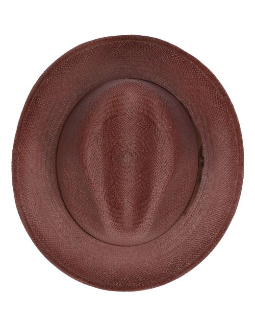 Chapeau panama en paille federico 6 cm Borsalino pour homme en coloris Brown